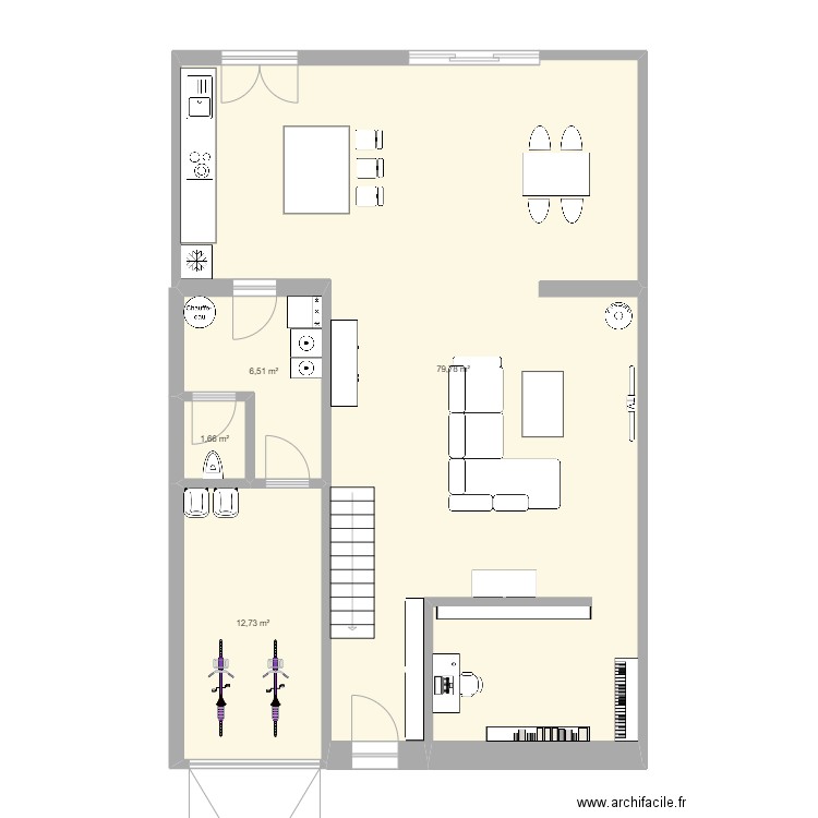 BE-RDC_version1. Plan de 4 pièces et 101 m2