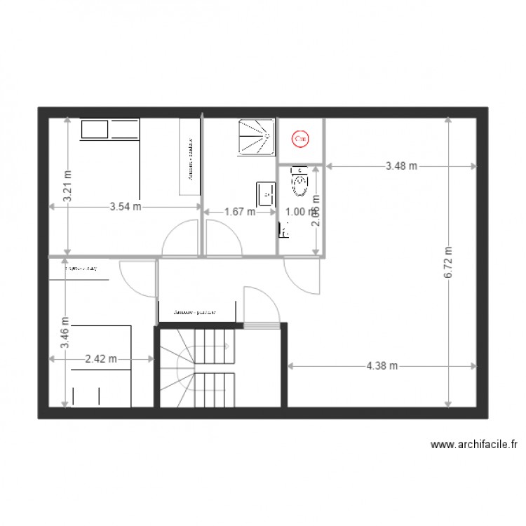 GUILLOUX AUDIERNE . Plan de 0 pièce et 0 m2