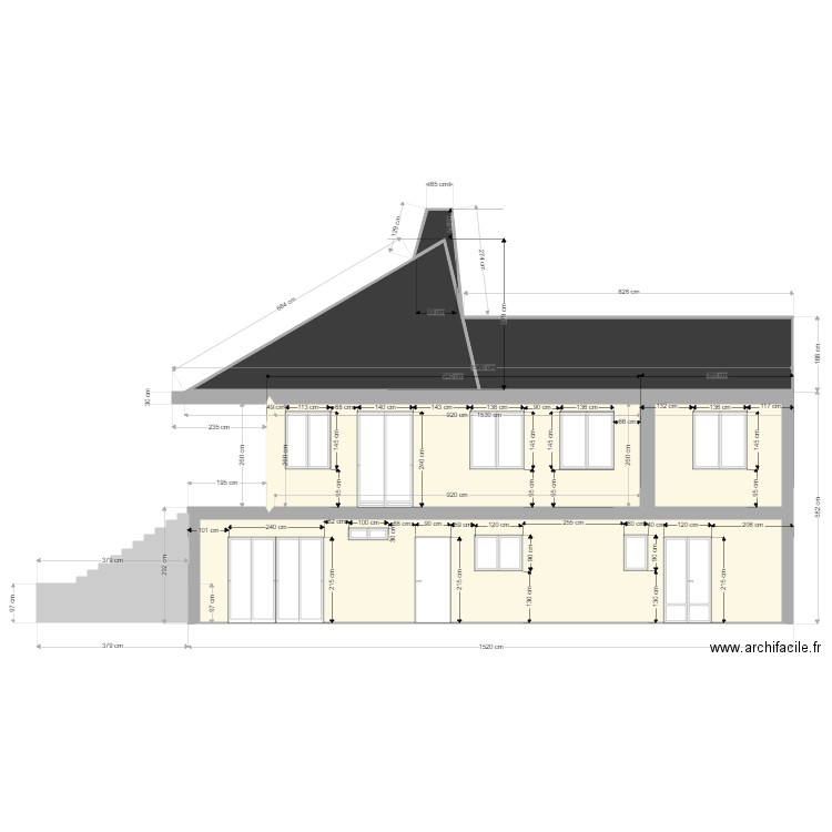Charnay Façade Est Projet. Plan de 0 pièce et 0 m2