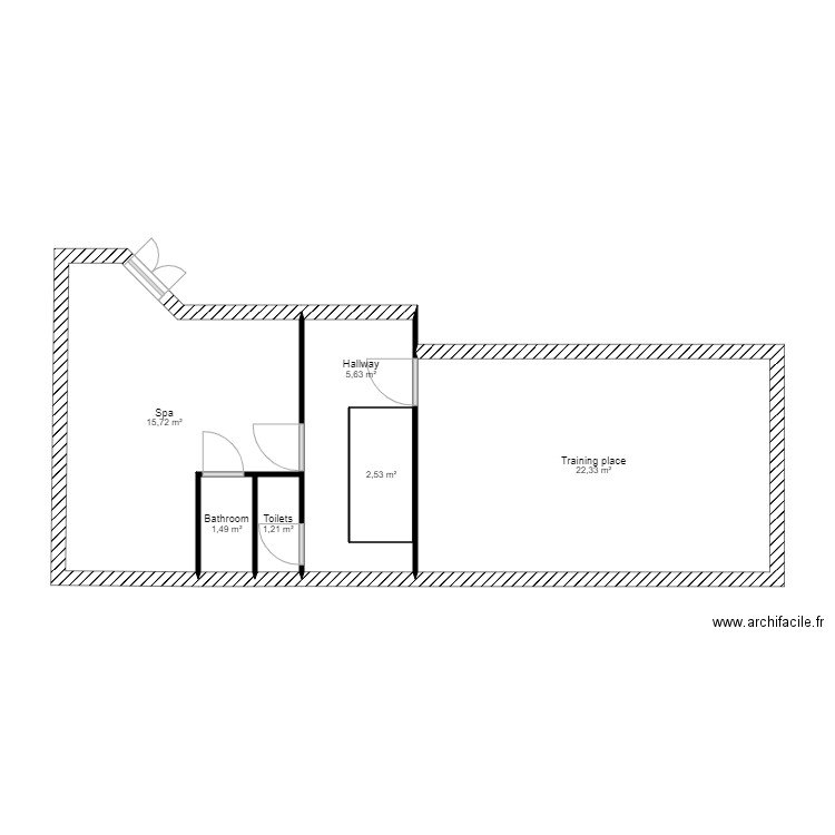 Institut Liyah Paris sous sol. Plan de 0 pièce et 0 m2
