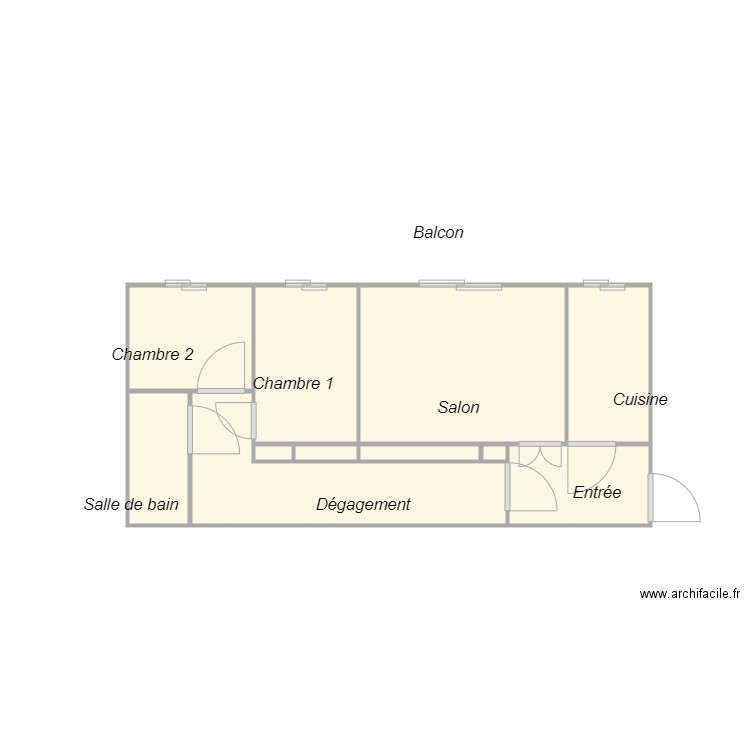 Croquis BERTE. Plan de 11 pièces et 17 m2