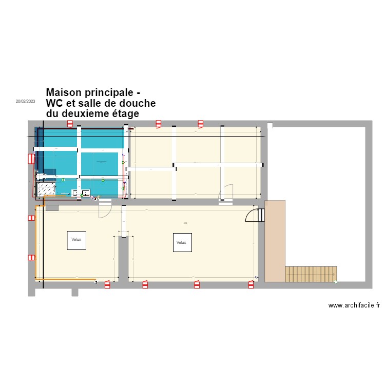 La plaine  Dortoir Grenier V3 avec salle de bain. Plan de 4 pièces et 189 m2