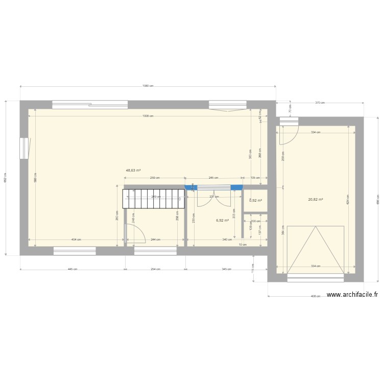 Afzelia SCHWA. Plan de 4 pièces et 77 m2