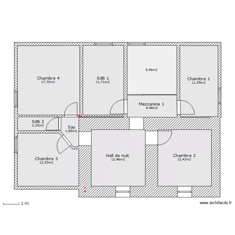Grandvoir 16 premier étage. Plan de Grandvoir 16 premier étage. Plan de