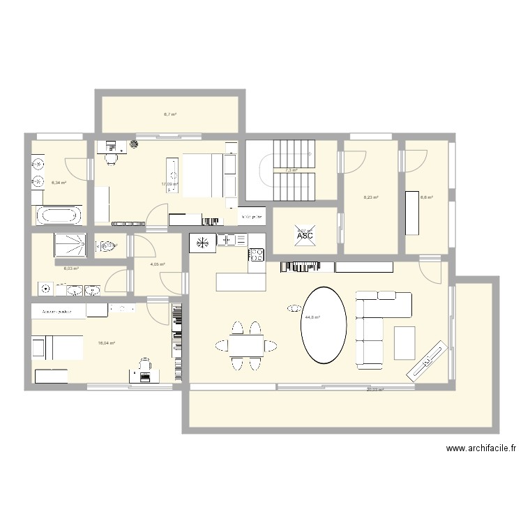 Archi maison. Plan de 13 pièces et 148 m2