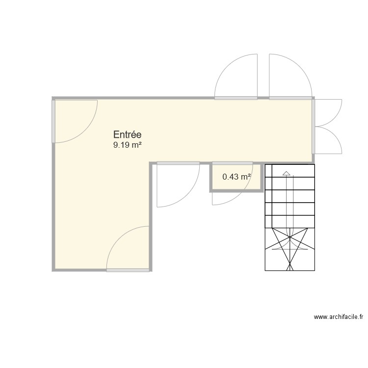 Entrée Maison. Plan de 0 pièce et 0 m2