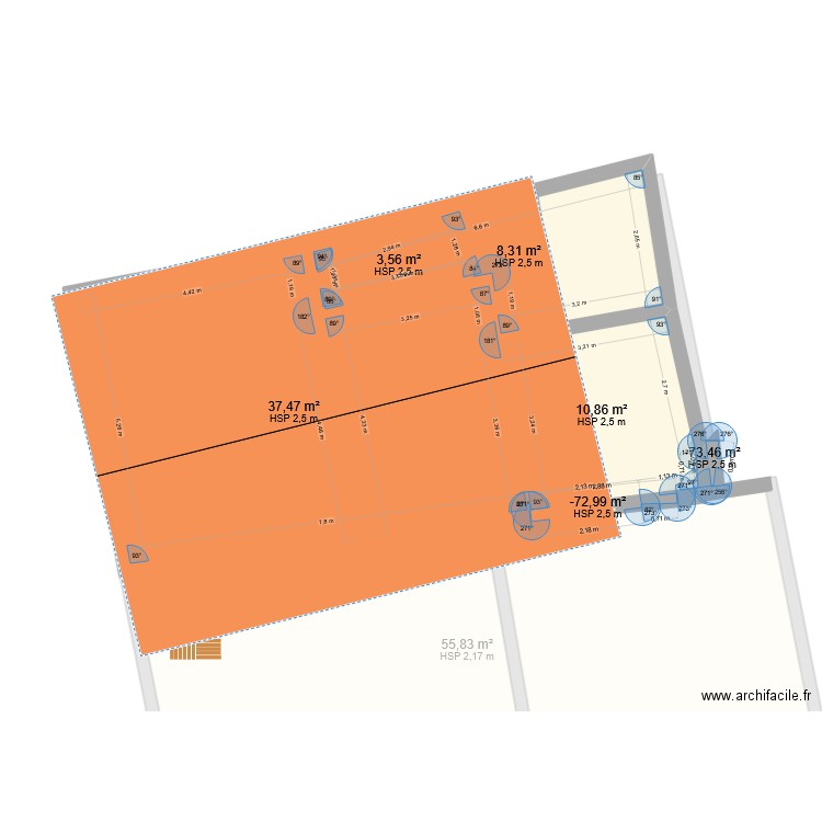 Maison. Plan de 11 pièces et 191 m2