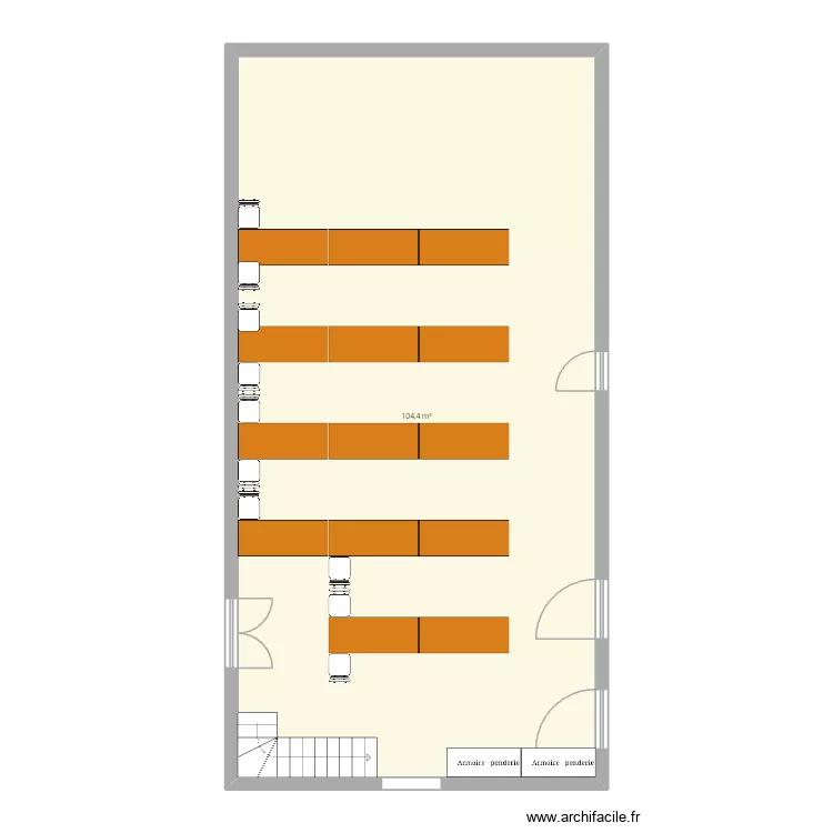 Salle du chêne N°2. Plan de 1 pièce et 104 m² Salle du chêne N°2. Plan de 1 pièce et 104 m²