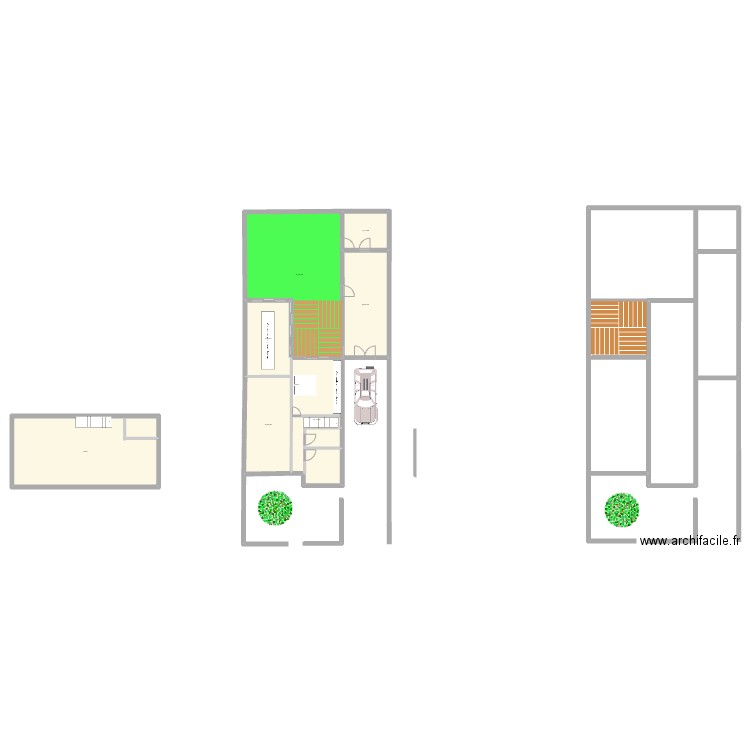 Maison LR. Plan de 5 pièces et 237 m2