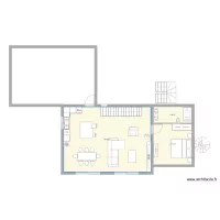 garage acoll&eacute; et salon sejour dans prolongement