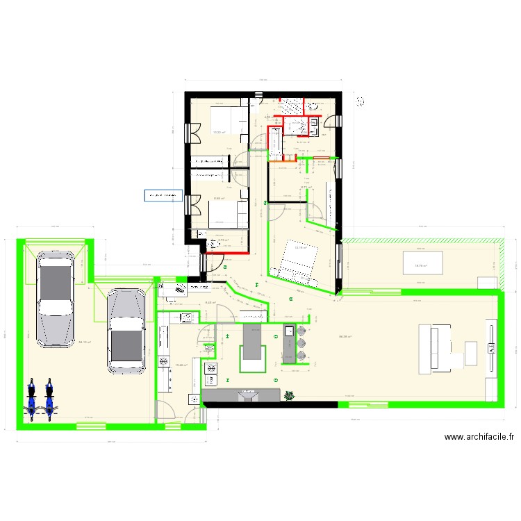plan principal bis avec mise à jour salle de bain 2. Plan de 0 pièce et 0 m2