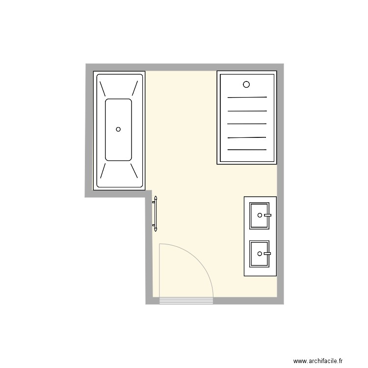  PERRIN. Plan de 1 pièce et 8 m2