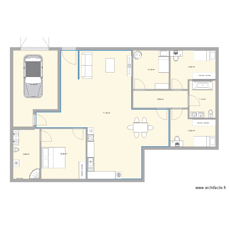 Maison individuelle ENVC. Plan de 0 pièce et 0 m2