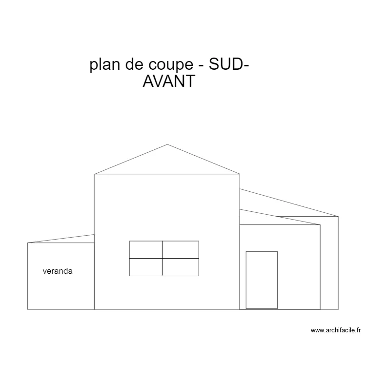 plan de coupe -sud-AVANT sans cotes. Plan de 