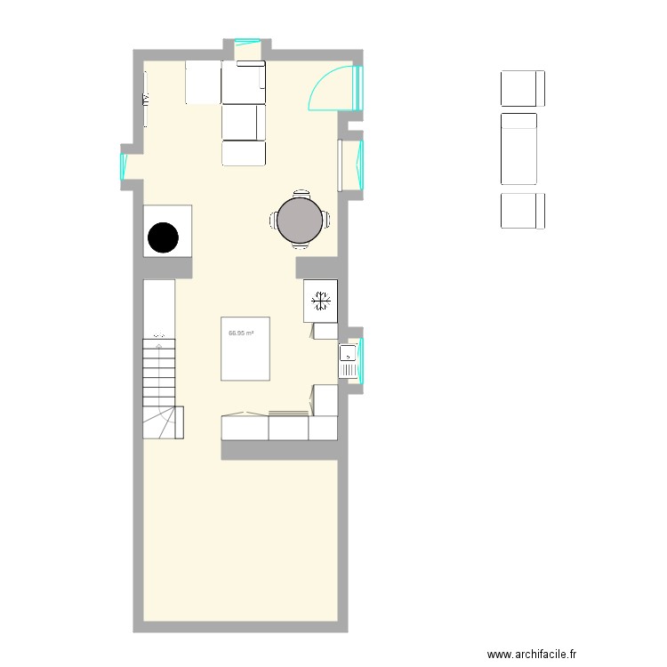 mas intérieur. Plan de 0 pièce et 0 m2