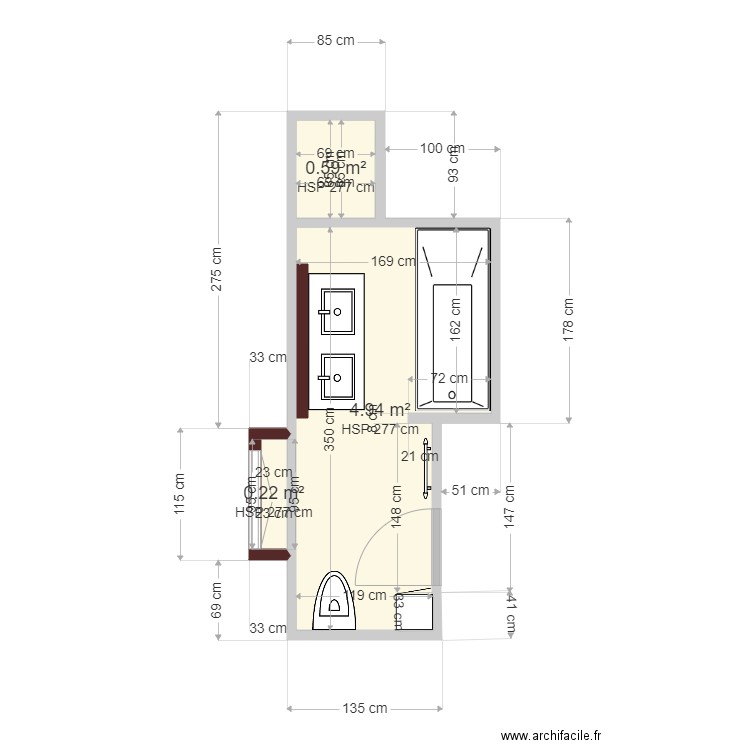 SALLE DE BAIN 123. Plan de 0 pièce et 0 m2