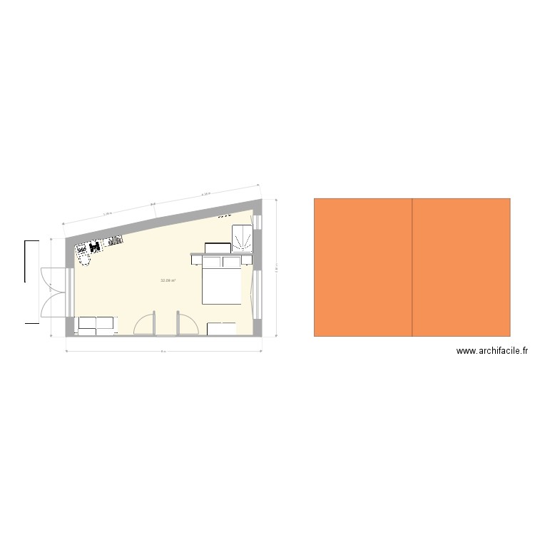 extension 2. Plan de 0 pièce et 0 m2