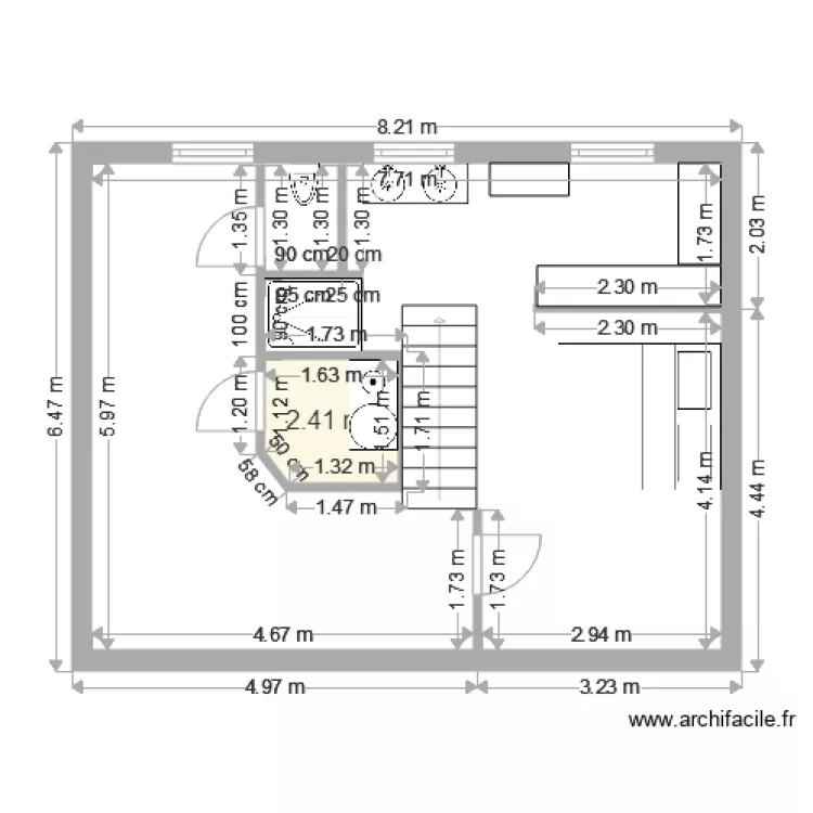 PLAN DRESSING SDB CHAMBRE BUANDERIE. Plan de PLAN DRESSING SDB CHAMBRE BUANDERIE. Plan de