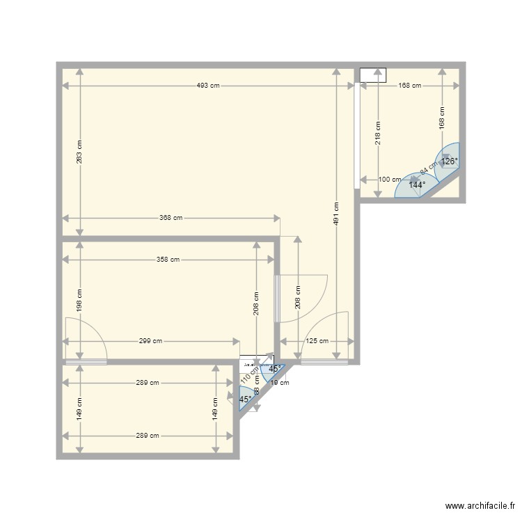 10 Civry projeté côté. Plan de 5 pièces et 32 m2