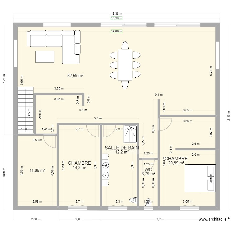 maison. Plan de 0 pièce et 0 m2