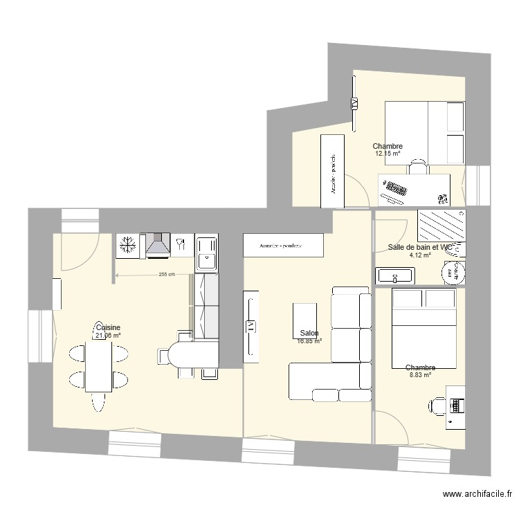 appartement 2eme etage. Plan de 0 pièce et 0 m2
