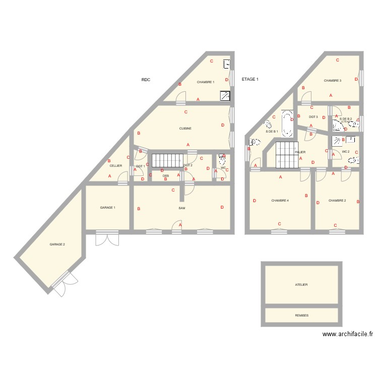 hazard. Plan de 0 pièce et 0 m2