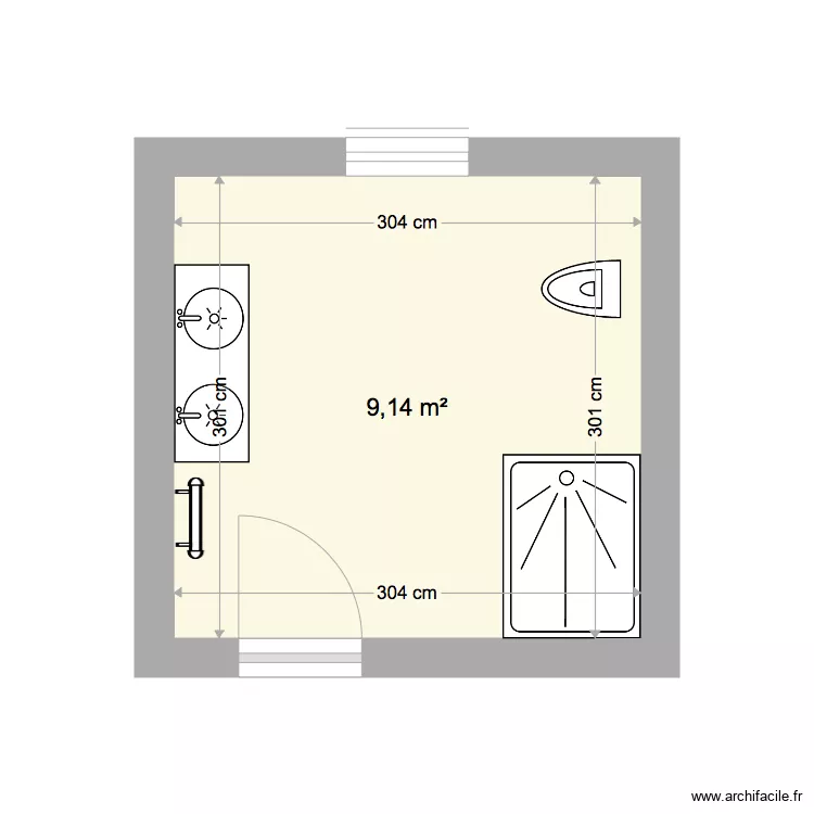 SALLE DE BAIN 2. Plan de 