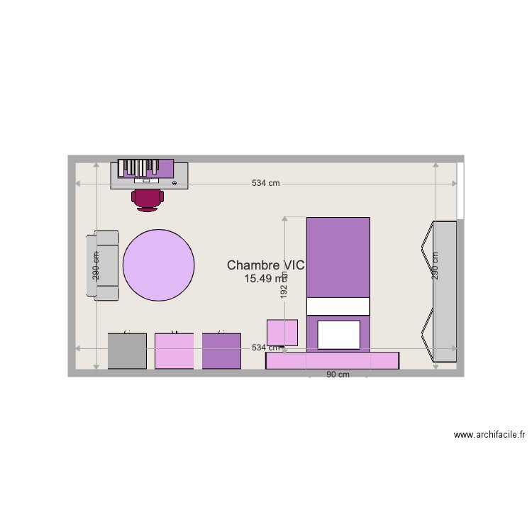 CHVIC 2 Lit standard. Plan de 0 pièce et 0 m2