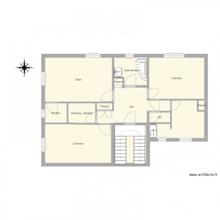 Verpa 1 etage 2 droite. Plan de 0 pièce et 0 m2