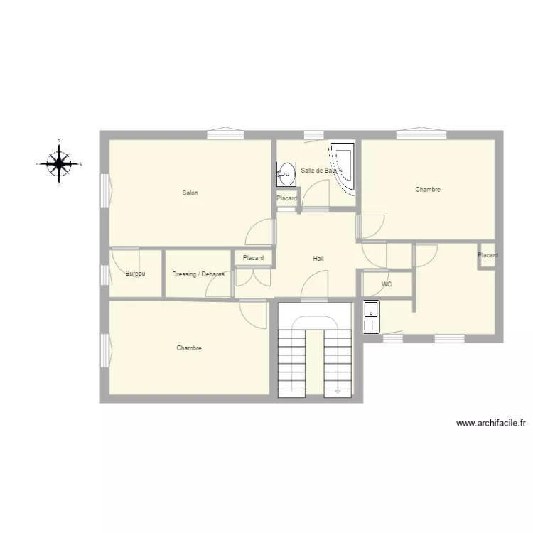 Verpa 1 etage 2 droite. Plan de 