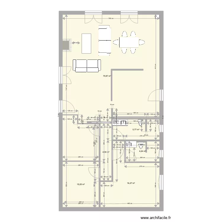 plan maison complet avec meuble. Plan de 0 pièce et 0 m2