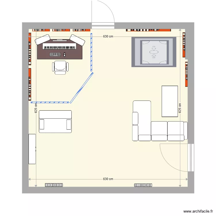 Studio. Plan de 