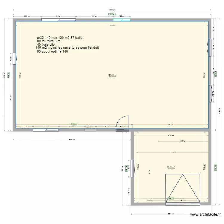 futur maison maconnerie. Plan de 