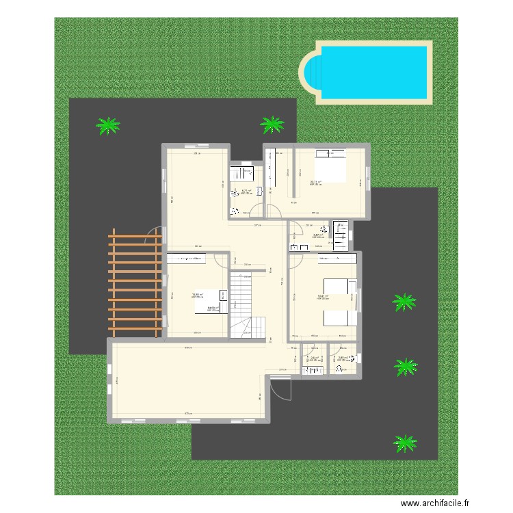 Kerkour 3. Plan de 8 pièces et 161 m2