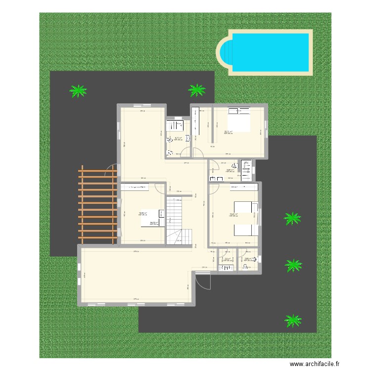 Kerkour 3. Plan de 6 pièces et 135 m2