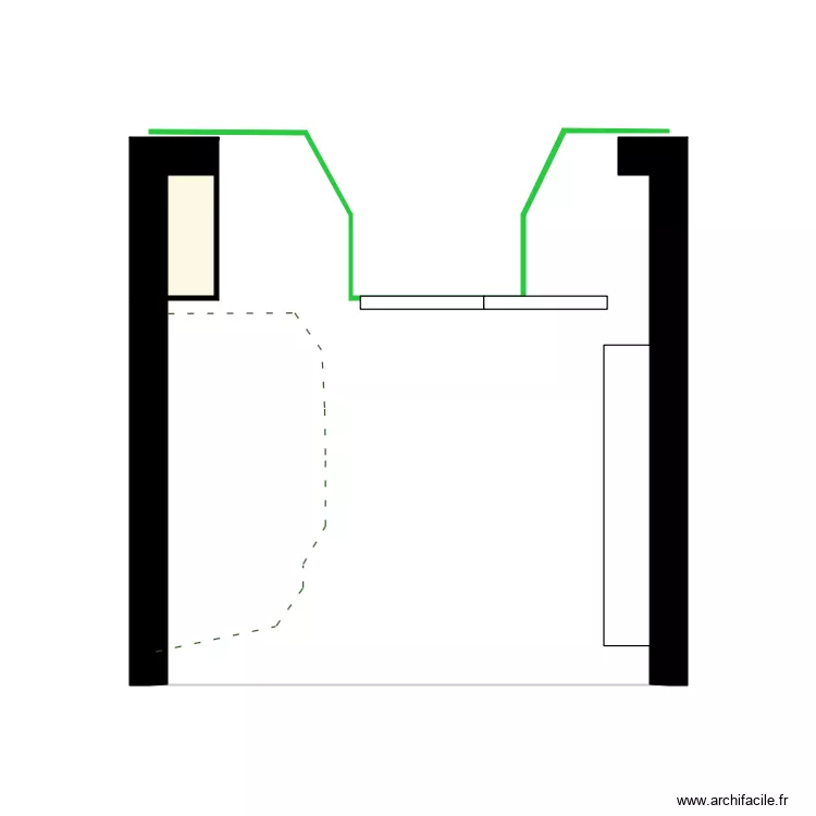Entr&eacute;e actuelle Pharmacie. Plan de 