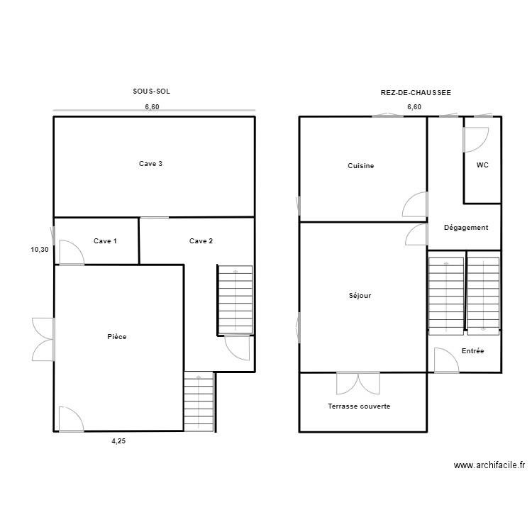 GFG . Plan de 8 pièces et 100 m2