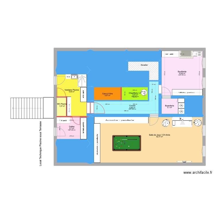 CONDORCET RDJ PRO. Plan de 16 pièces et 121 m2