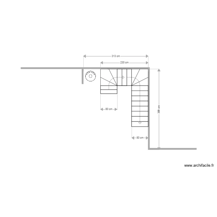 escalier M&eacute;lanie. Plan de 