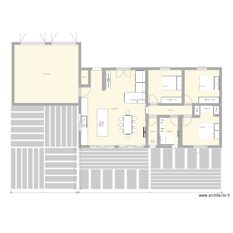 maison MODIF JU. Plan de 0 pièce et 0 m2