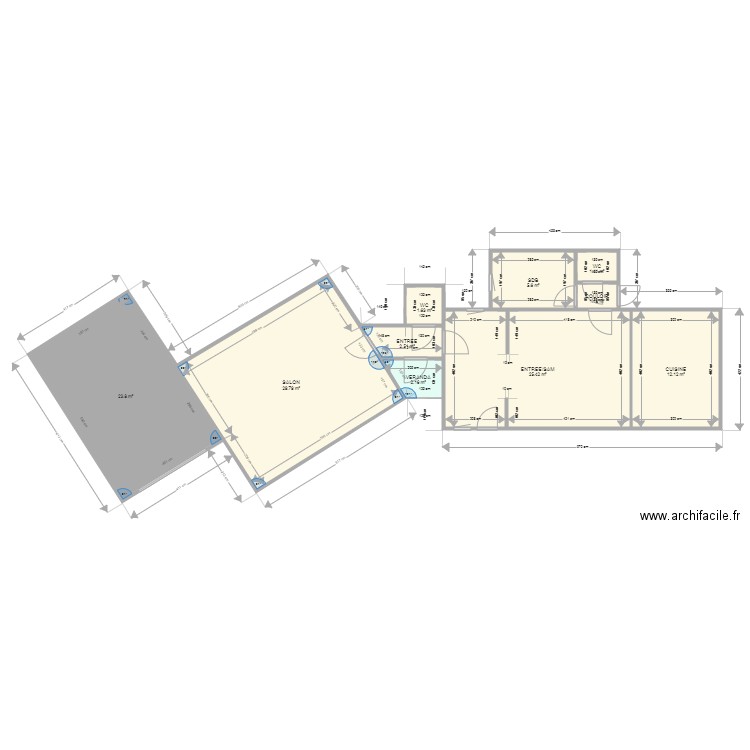 PLAN BON. Plan de 10 pièces et 106 m2