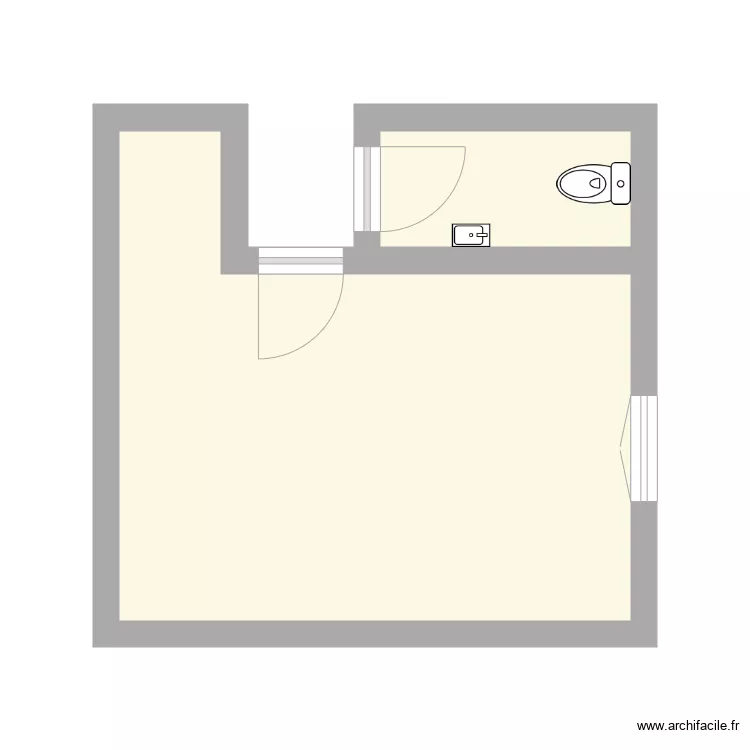 SALLE DE BAIN MICHEL. Plan de 