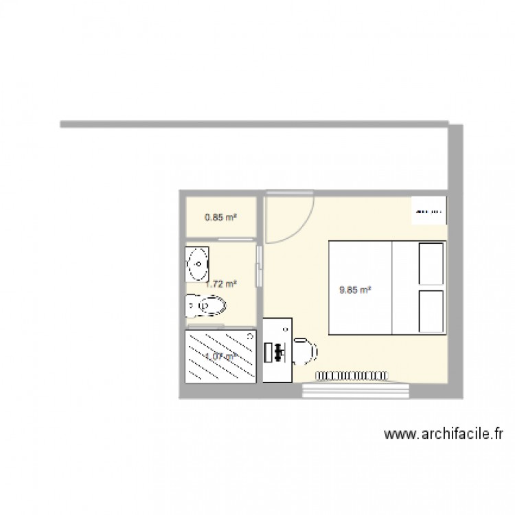 séjour SDB. Plan de 0 pièce et 0 m2