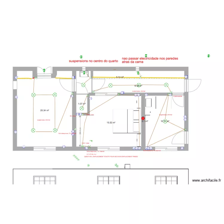 nos chambres. Plan de 