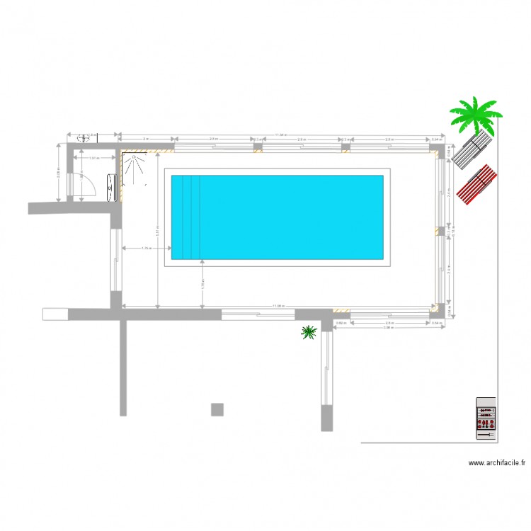 piscine 747x296. Plan de 0 pièce et 0 m2
