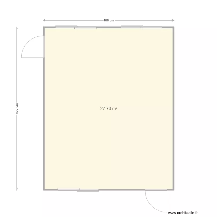 salle double . Plan de 