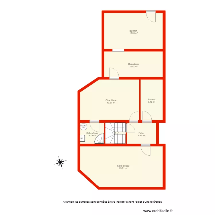 BI 2377 sous sol non c&ocirc;t&eacute;. Plan de 