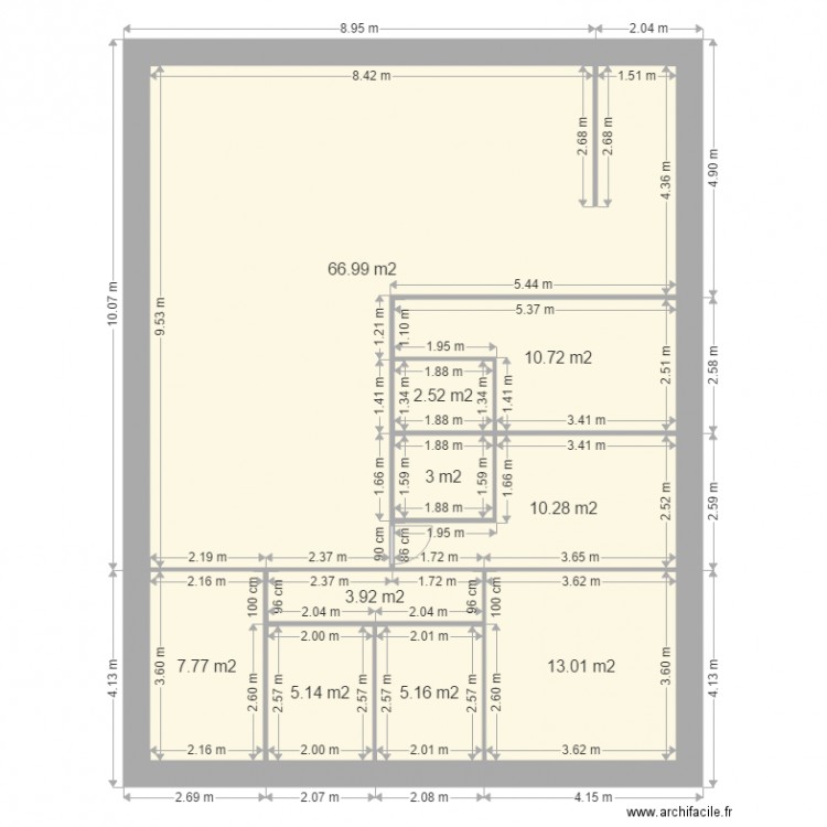 Maison carré Mios. Plan de 0 pièce et 0 m2