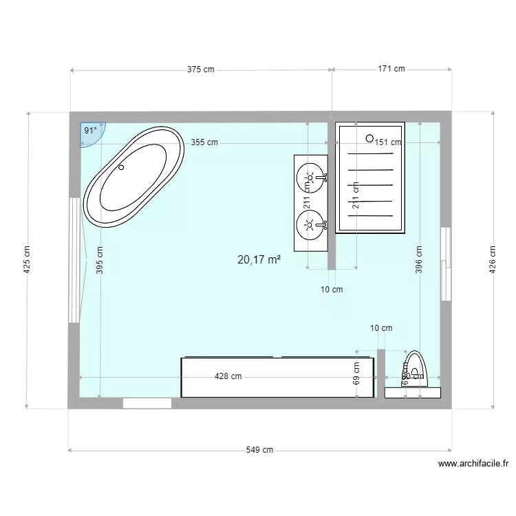 salle de bain .. Plan de 