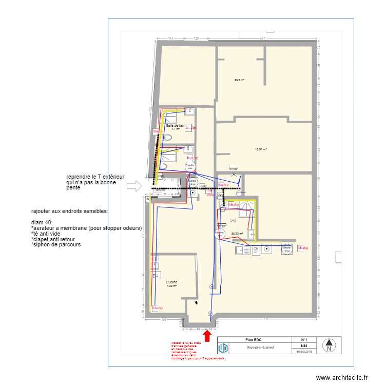 Colbert plomberie V2. Plan de 0 pièce et 0 m2